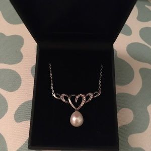 Gemstv pearl topaz necklace